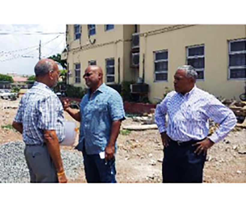 Lloyd Carney (centre) on Wolmer’s Campus